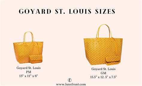 goyard measurements|goyard bag styles and prices.